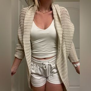 QUINN/ waffle knit cardigan